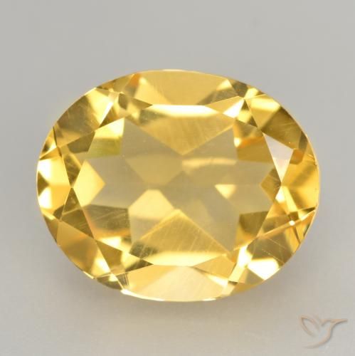 3.40ct Natürlicher Mittleres Gold Citrin, Oval, VVS-VS