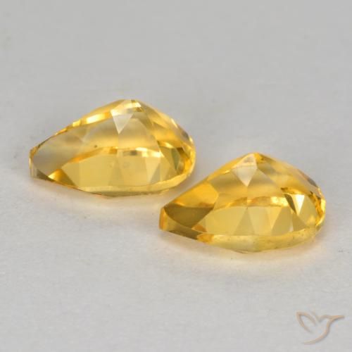 1.48 ct natürliche Mittel-Dunkelgold Citrin-Edelsteine, Birnenform, VS