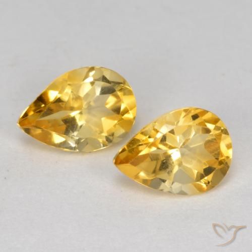 1.22ctw Natürlicher Mittel-Dunkelgold Citrin, Birnenform, VS