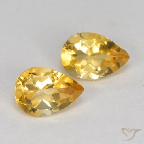1.22 ct natürliche Mittel-Dunkelgold Citrin-Edelsteine, Birnenform, VS