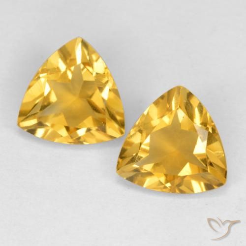 1.91ctw Natürlicher Mittel-Dunkelgold Citrin, Trillion, VS