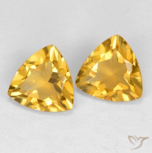 1.91 ct natürliche Mittel-Dunkelgold Citrin-Edelsteine, Trillion, VS