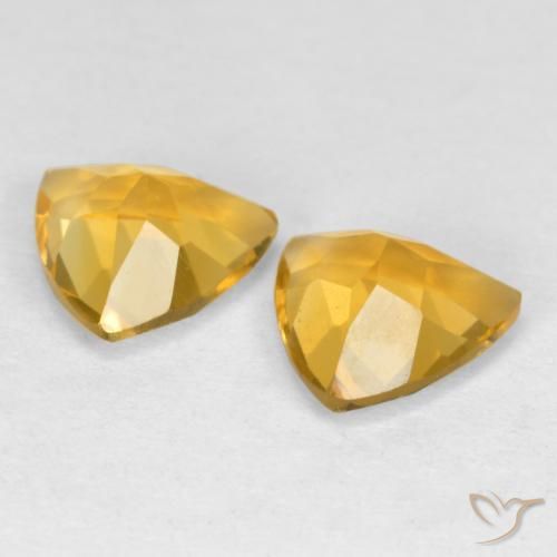 1.91 ct natürliche Mittel-Dunkelgold Citrin-Edelsteine, Trillion, VS