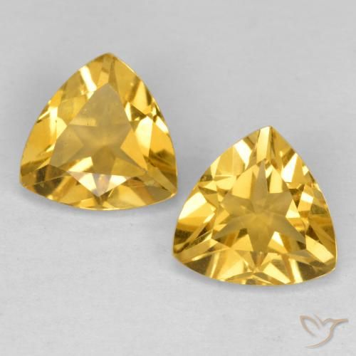 2.01ctw Natürlicher Mittelgold Citrin, Trillion, VS