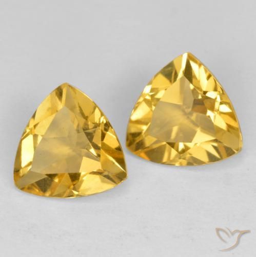 2.01 ct natürliche Mittelgold Citrin-Edelsteine, Trillion, VS