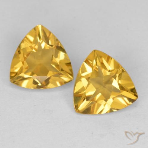 1.82ctw Natürlicher Mittelgold Citrin, Trillion, VS