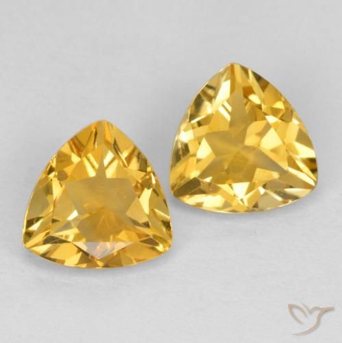 1.99ctw Natürlicher gold-orange Citrin, Trillion, VS