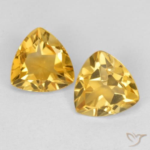 1.99 ct natürliche gold-orange Citrin-Edelsteine, Trillion, VS