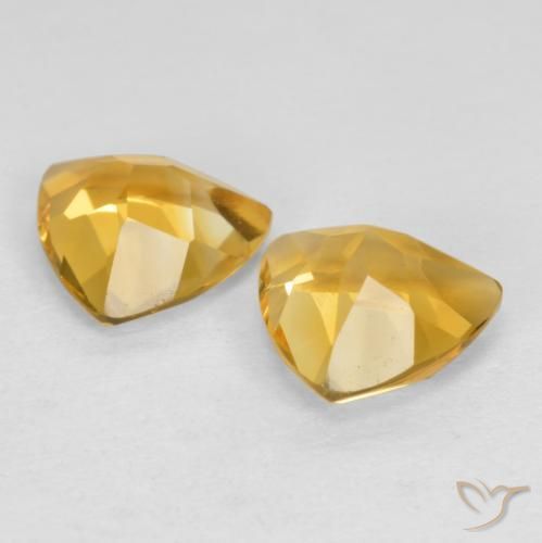 1.99 ct natürliche gold-orange Citrin-Edelsteine, Trillion, VS