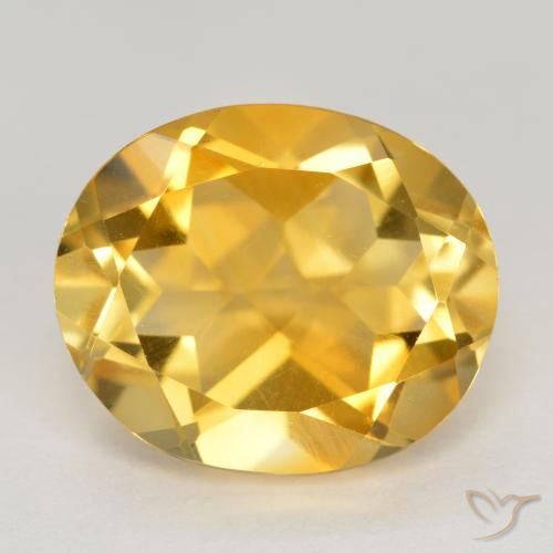 4.73ct Natürlicher Mittelgold Citrin, Oval, VVS-VS