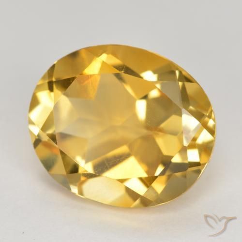 9,17 ctw natürlicher Mittelgold Citrin, Oval, VVS-VS
