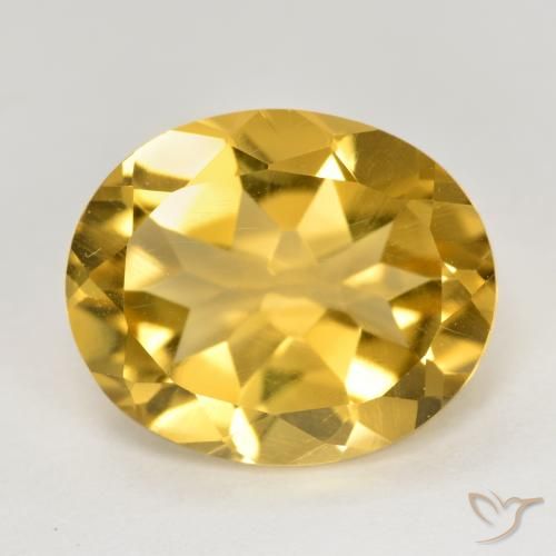 4.27ct Natürlicher Mittelgold Citrin, Oval, VS