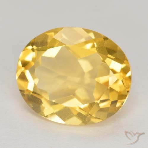 9,17 ctw natürlicher Golden Citrin, Oval, VS