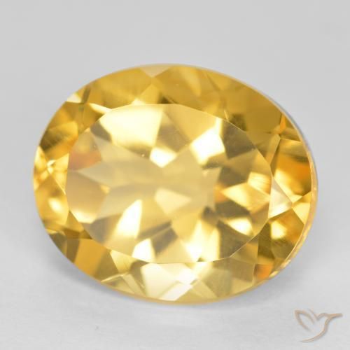 9,17 ctw natürlicher Golden Citrin, Oval, VS
