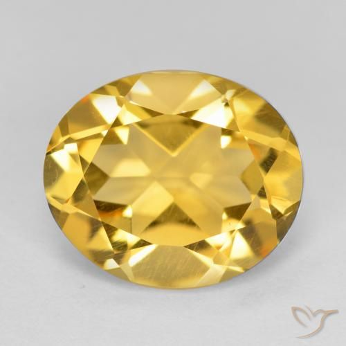 3.91ct Natürlicher Mittelgold Citrin, Oval, VS