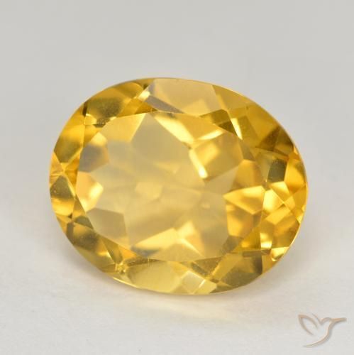 9,17 ctw natürlicher Mittelgold Citrin, Oval, VS