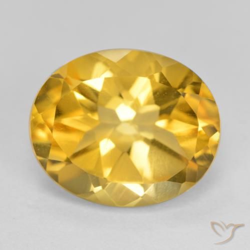4.90ct Natürlicher Golden Citrin, Oval, VS