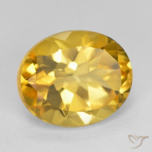 9,17 ctw natürlicher Golden Citrin, Oval, VS
