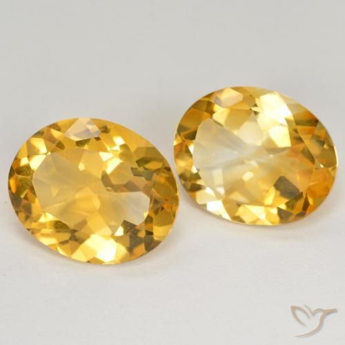 7.42 ct natürliche Tiefes Goldorange Citrin-Edelsteine, Oval, VS