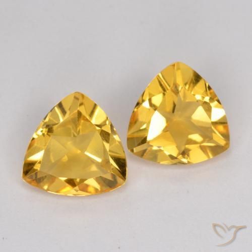 1.87ctw Natürlicher Mittleres Gold Citrin, Trillion, VS