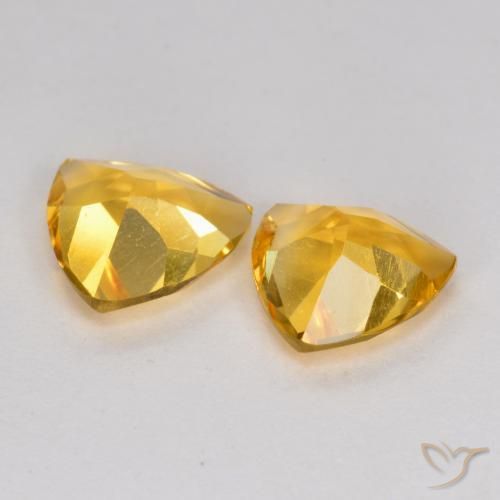 1.87 ct natürliche Mittleres Gold Citrin-Edelsteine, Trillion, VS