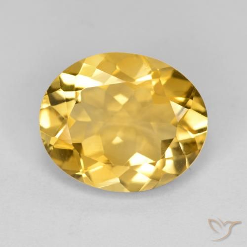 3.97ct Natürlicher gold-orange Citrin, Oval, VS