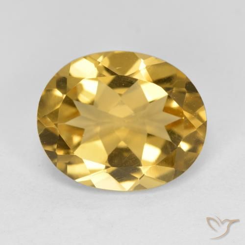 4.28ct Natürlicher Mittelgold Citrin, Oval, VS