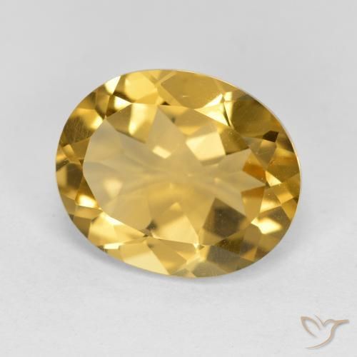 9,17 ctw natürlicher Mittelgold Citrin, Oval, VS
