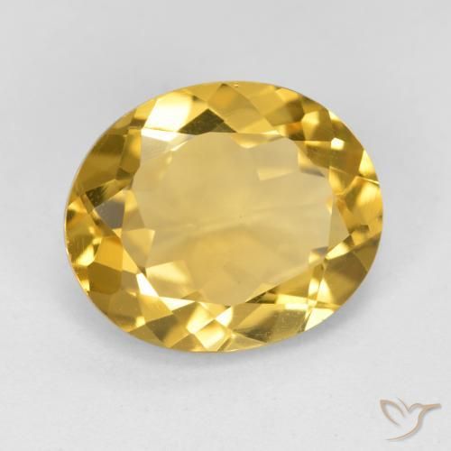 9,17 ctw natürlicher Golden Citrin, Oval, VS