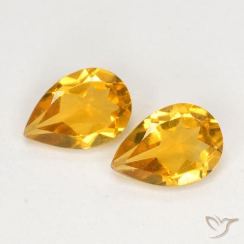 1.17ctw Natürlicher Dunkelgolden Citrin, Birnenform, VS