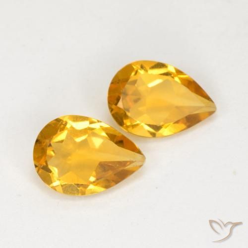 1.17 ct natürliche Dunkelgolden Citrin-Edelsteine, Birnenform, VS