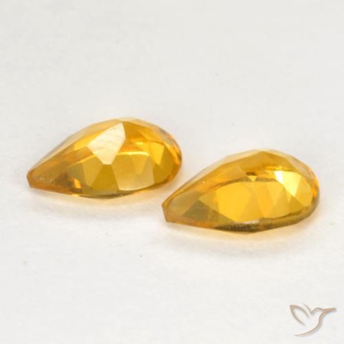 1.17 ct natürliche Dunkelgolden Citrin-Edelsteine, Birnenform, VS