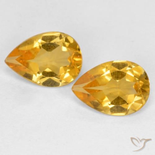 1.14ctw Natürlicher Dunkelgolden Citrin, Birnenform, VS