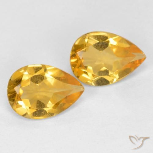 1.14 ct natürliche Dunkelgolden Citrin-Edelsteine, Birnenform, VS