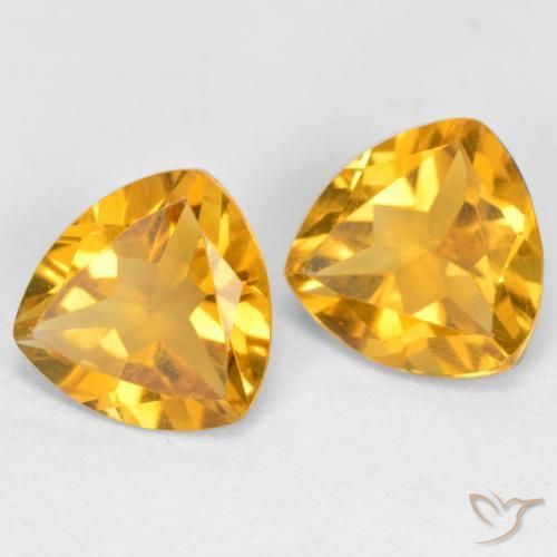 2.03 ct natürliche Dunkelgolden Citrin-Edelsteine, Trillion, VS