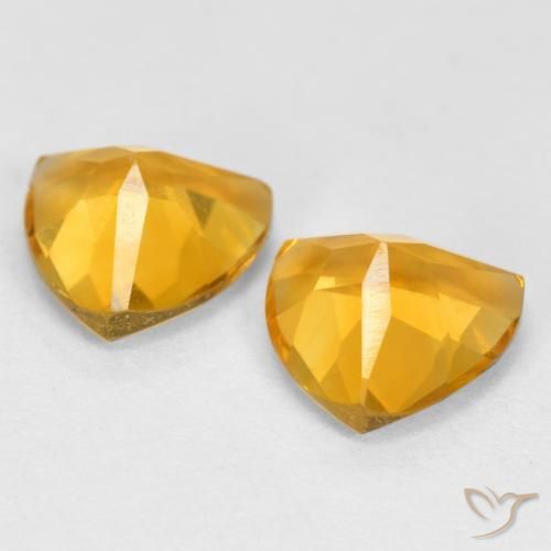 2.03 ct natürliche Dunkelgolden Citrin-Edelsteine, Trillion, VS