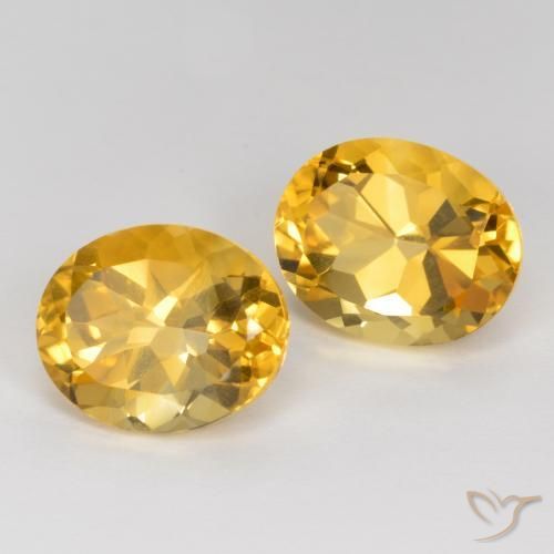 7.71 ct natürliche gold-orange Citrin-Edelsteine, Oval, VVS-VS