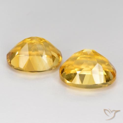 7.71 ct natürliche gold-orange Citrin-Edelsteine, Oval, VVS-VS