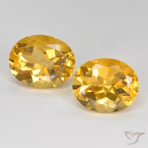 7.66ctw Natürlicher Mittel-Dunkelgold Citrin, Oval, VVS-VS