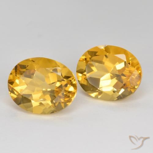 7.66 ct natürliche Mittel-Dunkelgold Citrin-Edelsteine, Oval, VVS-VS