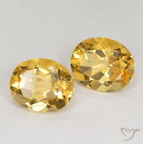 6.64 ct natürliche Mittelgold Citrin-Edelsteine, Oval, VVS-VS