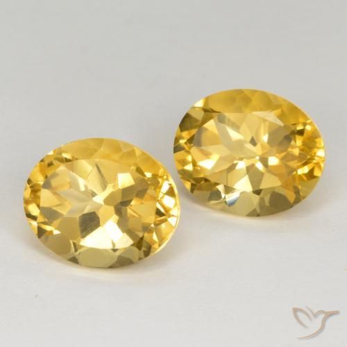 7.08 ct natürliche gold-orange Citrin-Edelsteine, Oval Schliff, VVS-VS