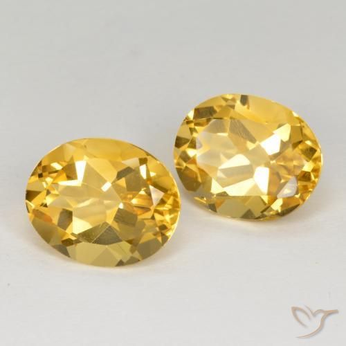 6.64ctw Natürlicher gold-orange Citrin, Oval, VVS-VS