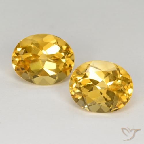 6.64 ct natürliche gold-orange Citrin-Edelsteine, Oval, VVS-VS
