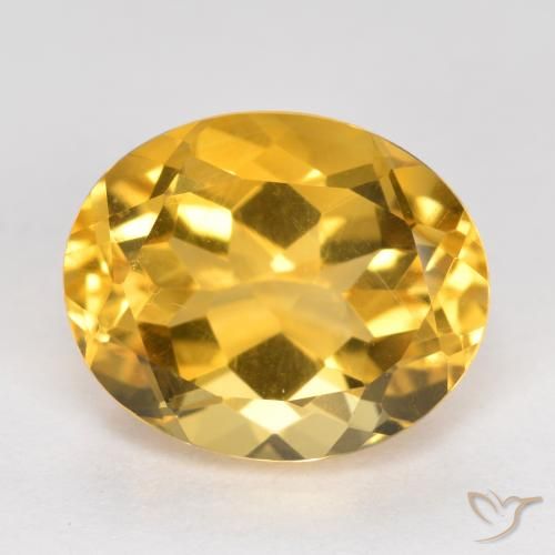 3.59ct Natürlicher Mittelgold Citrin, Oval, VVS-VS