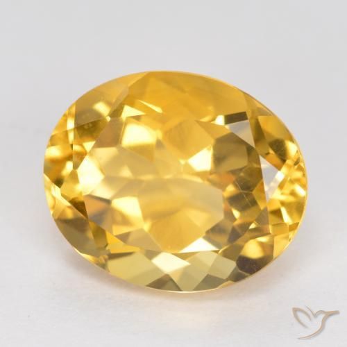 9,17 ctw natürlicher Mittelgold Citrin, Oval, VVS-VS