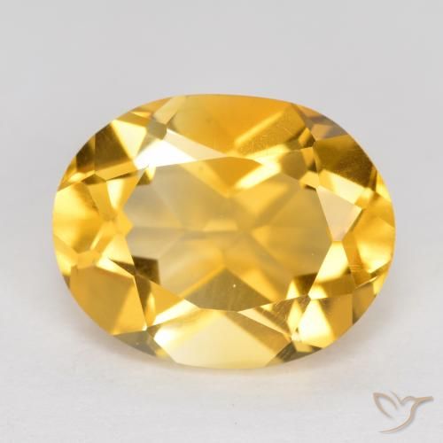 3.44ct Natürlicher Helles Gold Citrin, Oval, VVS-VS