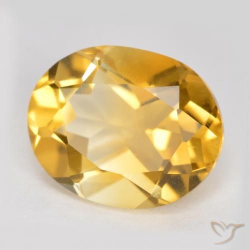 9,17 ctw natürlicher Helles Gold Citrin, Oval, VVS-VS
