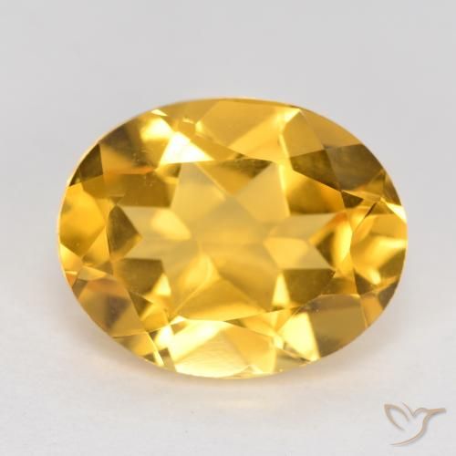 3.49ct Natürlicher Mittelgold Citrin, Oval, VVS-VS