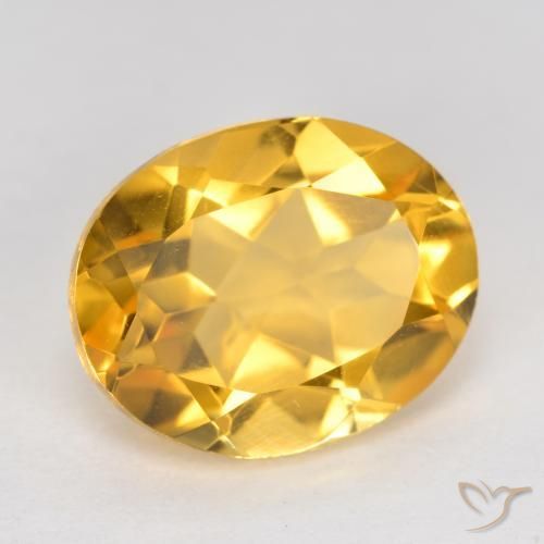 9,17 ctw natürlicher Mittelgold Citrin, Oval, VVS-VS
